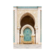 Load image into Gallery viewer, Moroccan Door Wall Art Gold Quran Arabic Calligraphy Canvas Panting Islamic Architecture Poster Print Wall Pictures Boho Decor
