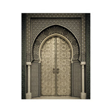 Load image into Gallery viewer, Moroccan Door Wall Art Gold Quran Arabic Calligraphy Canvas Panting Islamic Architecture Poster Print Wall Pictures Boho Decor
