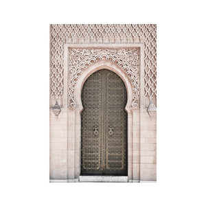 Moroccan Door Wall Art Gold Quran Arabic Calligraphy Canvas Panting Islamic Architecture Poster Print Wall Pictures Boho Decor